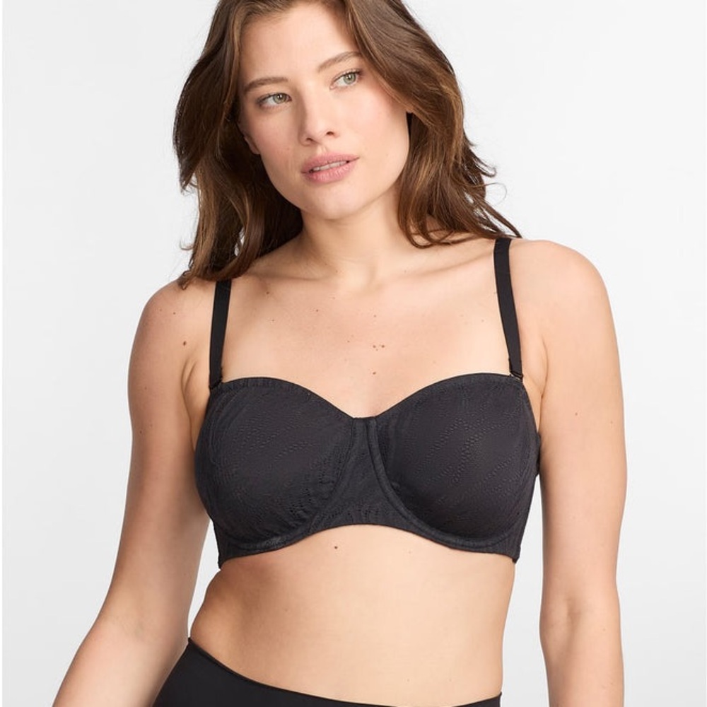 Bare Necessities Black Strapless Bra With Molded … - image 3